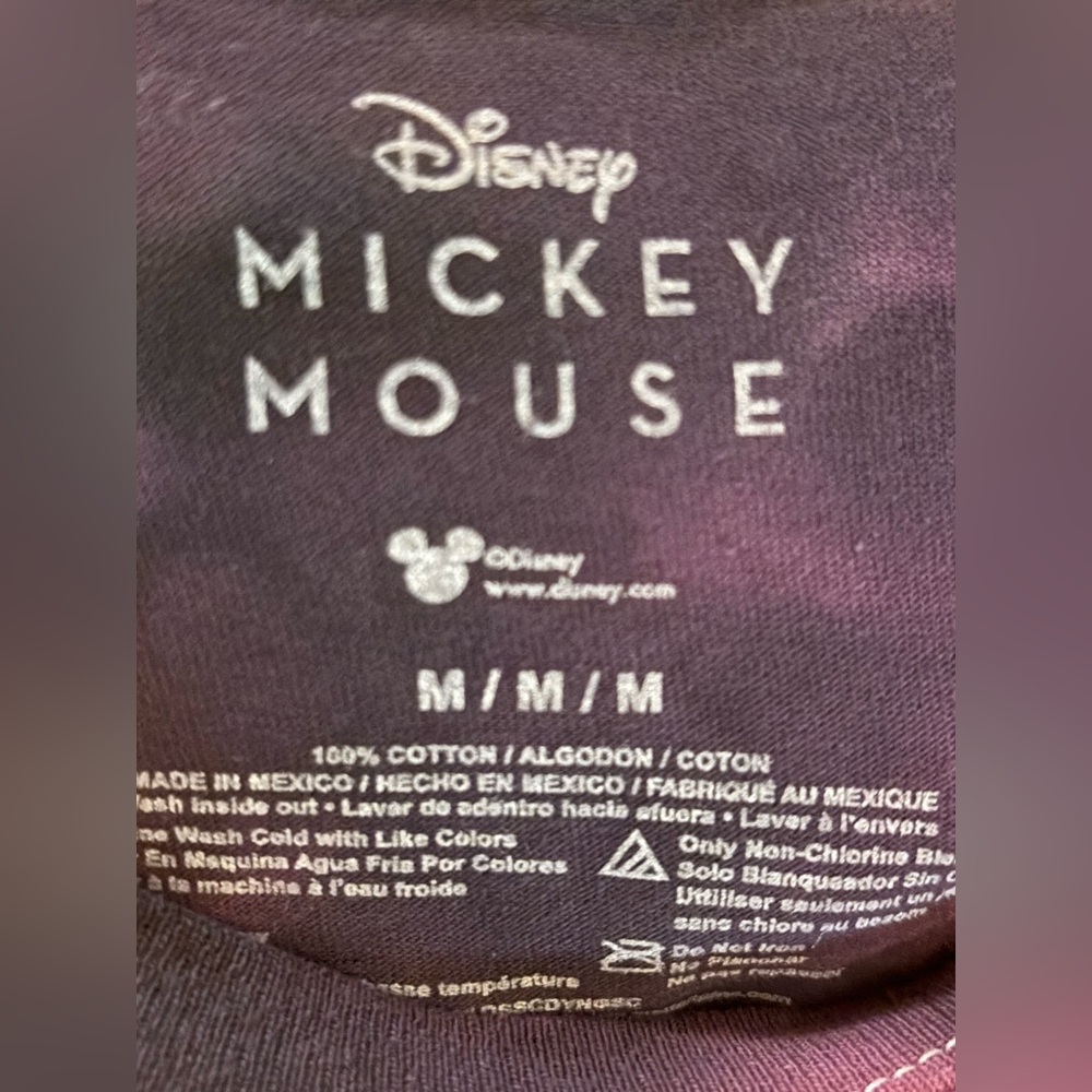Mickey Dream Daze Tie Dye T-Shirt - Mauve/combo Size Medium NWOT - Picture 6 of 9